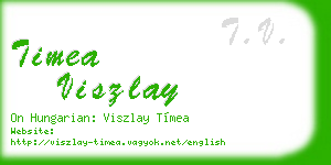 timea viszlay business card