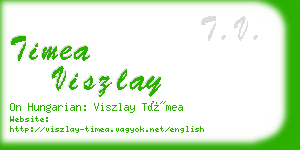 timea viszlay business card